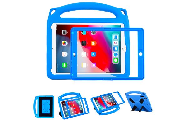 iPad 2018 9.7 inch Kinderhoes met ingebouwde screenprotector Blauw