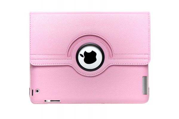 iPad Mini 1-2-3 PU Leren Draaibare Hoes Roze