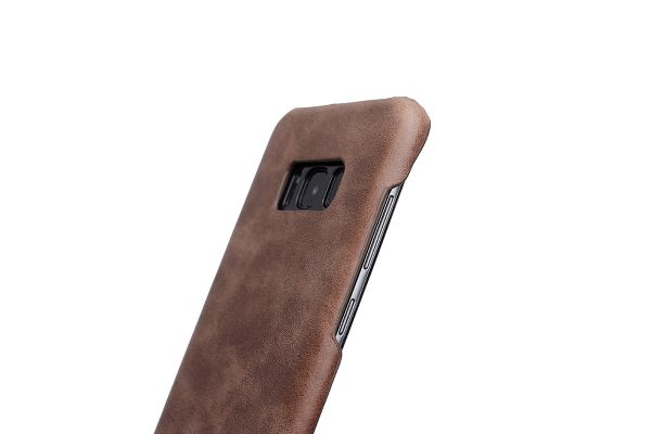 Samsung Galaxy S8 echt lederen back cover bruin