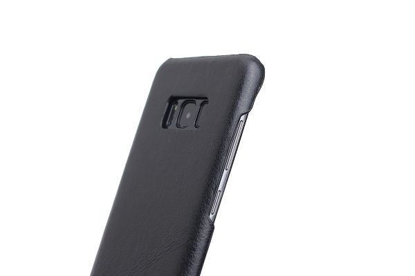 Samsung Galaxy S8 echt lederen back cover zwart