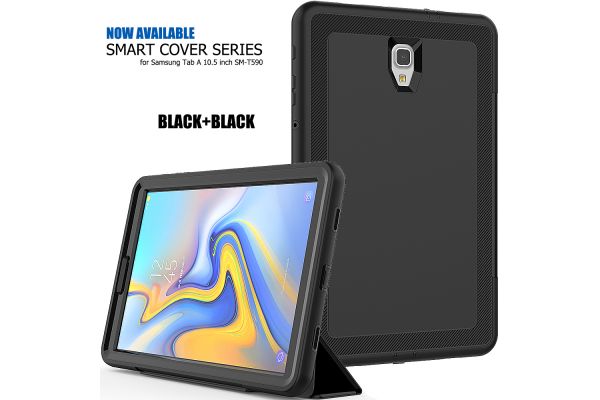 Samsung Galaxy Tab A 10.5 Bumper Case met Smart Cover Zwart