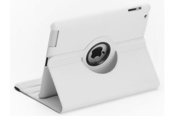 iPad Air 1 PU Leer Draaibare Hoes Wit